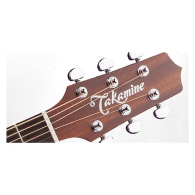 Takamine P1DC Made in Japan Dreadnought 6-String Right-Handed Acoustic Electric Guitar with Venetian Cutaway, Solid Cedar Top, Sapele Back and Sides, CT4B II Electronics, and Case (Satin) image 6