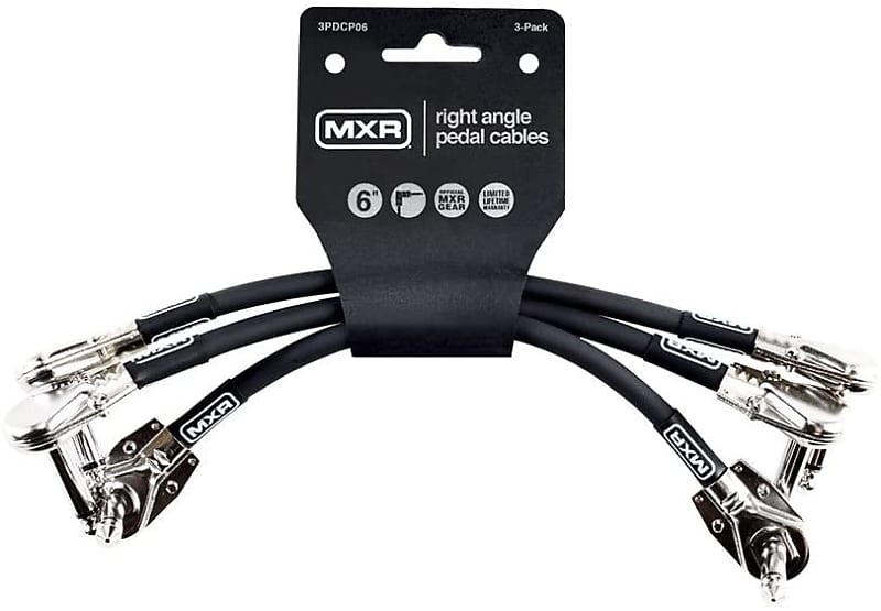MXR Patch Cables for Pedals 3 Pack 6 Inch Right Angle 1/4 Free Shipping image 1