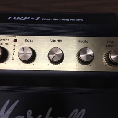 Marshall DRP-1 Direct Recording Pre-Amp 1990 Black / Gold Vintage Unit image 3