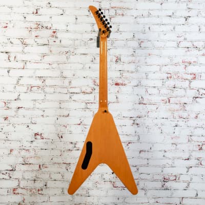 USED Gibson - Dave Mustaine Flying V EXP - Electric Guitar - Antique Natural w/ Custom Hardshell Case with Dave Mustaine Silhouette - x0264 image 9