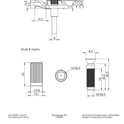 Schaller Nickel Floating Classic Tremolo Trem System w/ R2 Nut, 32 Block image 8
