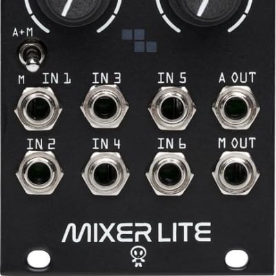 Erica Synths Drum Mixer Lite Six Input Mixer Eurorack Module with Vactrol Compressor and Assignable Aux Send