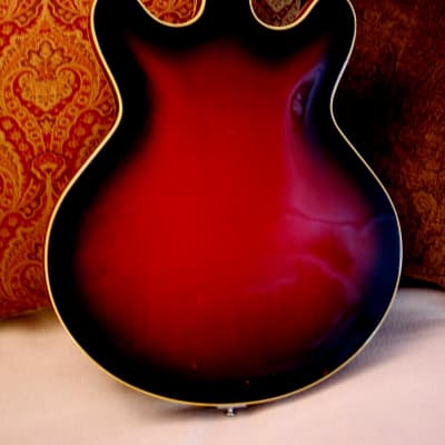 HARPTONE 420 1969 2-Tone Cherryburst.  This is a Standel guitar rebranded.  Built by SAM KOONTZ. image 15