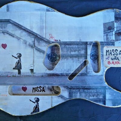 MASSA  Guitars U.S.A Model: Banksy Grim Reaper & Banksy Girl With balloon image 1