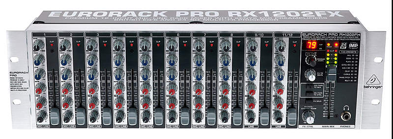 Behringer Eurorack Pro RX1202FX 12-Input Rack Mixer with Effects image 1