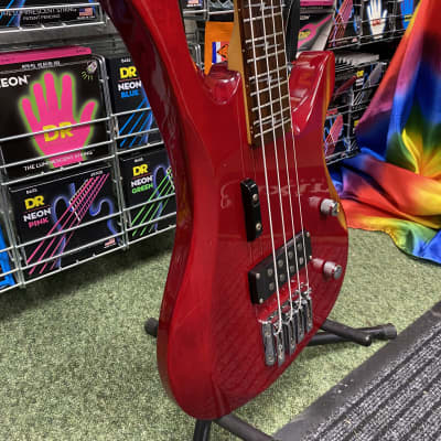 Samick bass in red gloss finish 1990s image 3