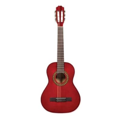 Beaver Creek #BCTC401TR - 401 Series Classical Guitar 1/2 Size, Trans Red w/ Bag for sale