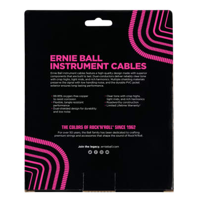 Ernie Ball 30' Coiled Straight-Straight Instrument Cable - Black (P06044) image 2
