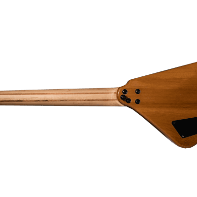BootLegger Guitar Spade Gibson Scale 24.75 Headless Guitar With Case 2022 Honey Clear image 8