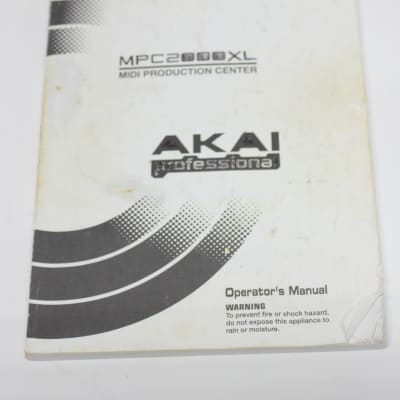 Akai MPC2000XL MIDI Production Center Original Factory Owners Manual OEM