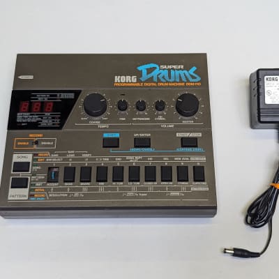 Korg DDM-110 Programmable Drum Machine With Factory PSU - Classic 1980s Sounds - Looks & Works Excellent!