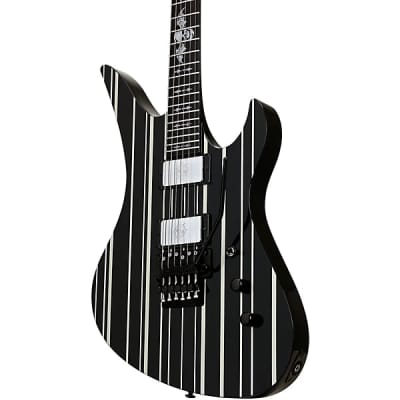 Schecter Synyster Custom : 1740 Gloss Black w/ Silver Pin Stripes