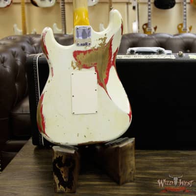 Fender Custom Shop White Lightning Floyd Stratocaster Heavy Relic Rosewood Board 21 Frets Torino Red image 15