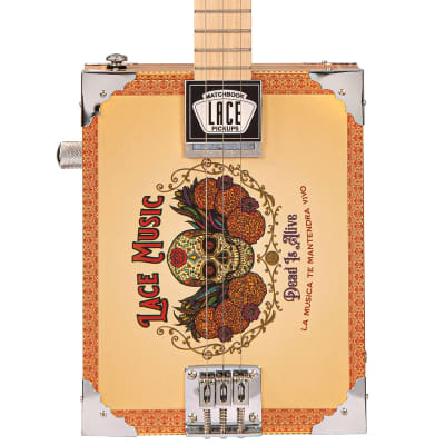 Lace Cigar Box Electric Guitar ~ 3 String ~ Dead Is Alive image 7