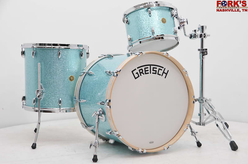 Gretsch Broadkaster 3pc Drum Kit - "Turquoise Sparkle" image 1