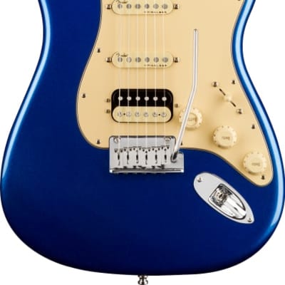 Fender American Ultra Stratocaster HSS Electric Guitar Rosewood FB, Cobra Blue image 2