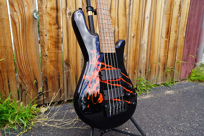 Spector Legend-5 Alex Webster - Blood Drip Black 5-String Electric Bass Guitar (2023) image 1