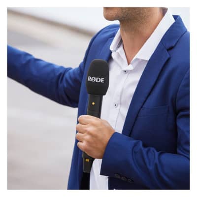 Rode Interview PRO Wireless Handheld Condenser Microphone with Internal Pop Filter, 32-Bit Float On-Board Recording, and Intelligent GainAssist Technology (Black) image 5