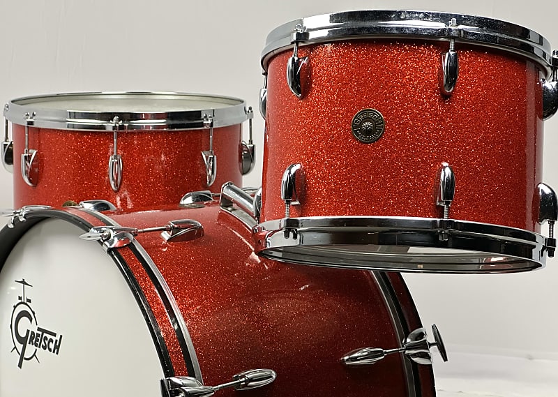 Gretsch 22/13/16" 60's Round Badge Name Band Drum Set - Tangerine Sparkle image 1