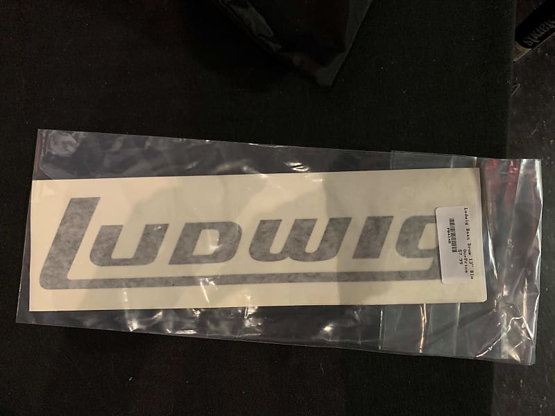 ludwig bass drum logo decal block letters 13" Reverb