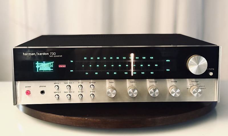 Vintage Harman Kardon 730 Twin Powered Stereo Receiver- Serviced + Cleaned + LED  			