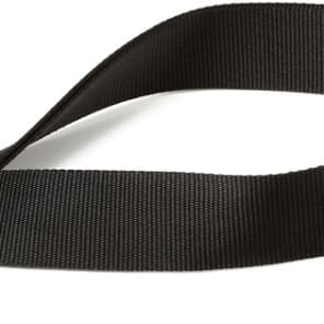 Levy's M8 2" Woven Poly Guitar Strap w/Leather Ends - Black Extra Long image 3