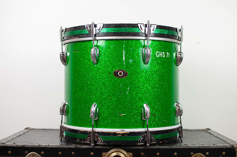 1960s Slingerland 12x16 Sparkling Green Pearl Snare /