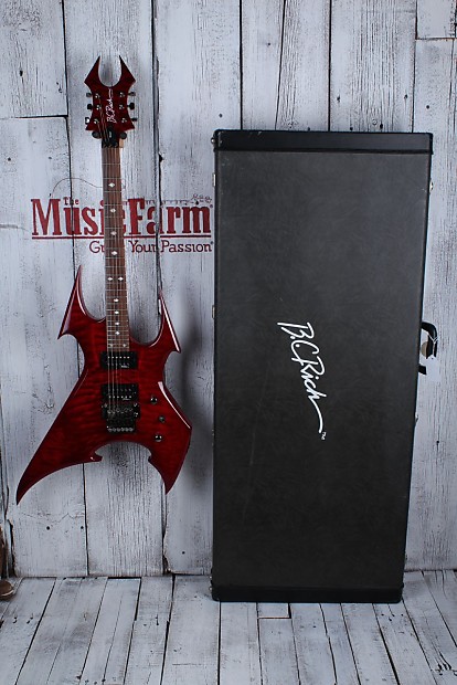 BC Rich NJ Series Beast Electric Guitar Flame Maple Trans Red w