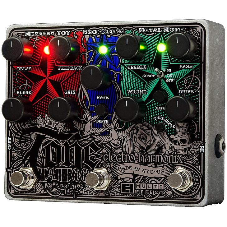 Electro-Harmonix Tone Tattoo Multi-effects Pedal Distortion/Delay/Chorus image 1