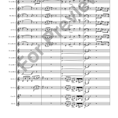 Clarinet Choir Sheet Music: Score and Parts - Gran Partita - Movement 1 (Largo) - WA Mozart, arranged for Clarinet Choir image 3