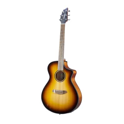 Breedlove Discovery S Concert Edgeburst CE Red Cedar African Mahogany Soft Cutaway 6-String Acoustic Electric Guitar with Slim Neck and Pinless Bridge (Right-Handed, Natural Gloss) image 4