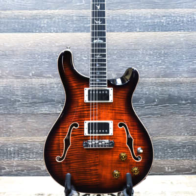 PRS SE Hollowbody II Piezo Orange Tiger Smokeburst Electric Guitar w/Case #H05314 image 2
