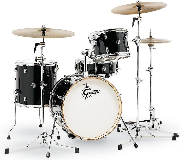 Gretsch Drums Catalina Club CT1-J484 4-piece Shell Pack with Snare Drum - Piano Black image 1