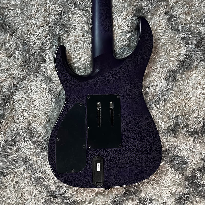 Legator N7FR Ninja 7-String Guitar, Ebony Fretboard, Floyd Rose Tremolo,  Purple Crackle