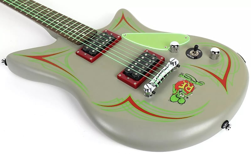 Rat Fink Lace Music Ed Roth Electric Guitar Green W/ Soft Case