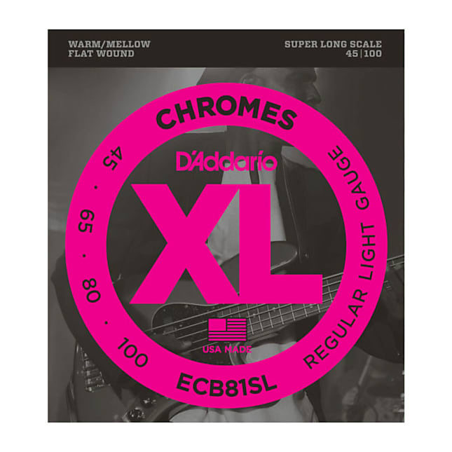 D'Addario 45-100 Regular Light, Super Long Scale, XL Chromes Bass Strings image 1