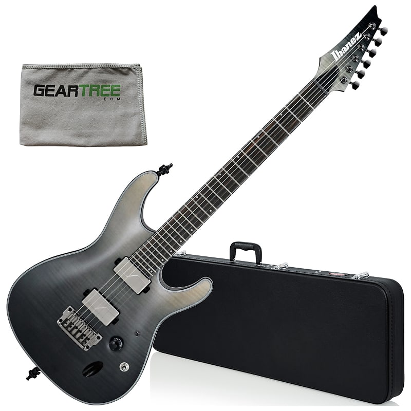 Ibanez S61ALBML S Axion Label Electric Guitar - Black Mirage Gradation Low  Gloss w/ Geartree Cloth and Hard Case