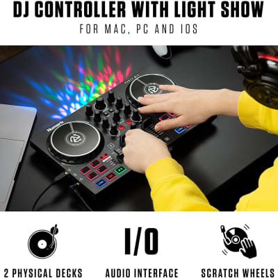 Numark - Party Mix II - DJ Controller with Software Included and Party Lights image 3