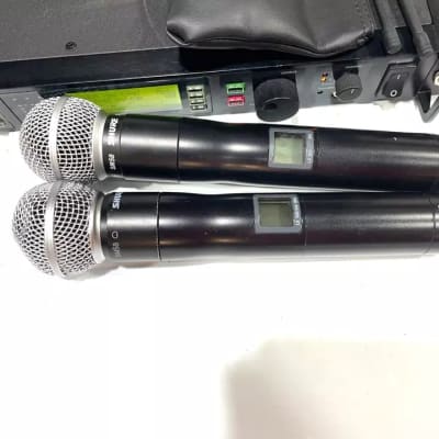 Shure UR4D L3 Dual Wireless Receiver W/2 UR2 Handheld Transmitters #2417 (One) image 13