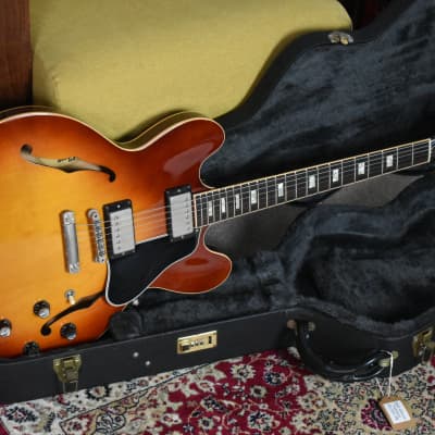 2002 Gibson Memphis Yamano ’60 ES-335 Block (ESDY-TE) Iced Tea Sunburst w/OHSC & Paperwork image 2