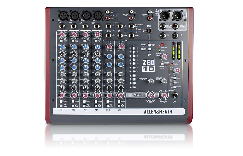 Allen & Heath ZED-10 10-Channel Mixer | Reverb