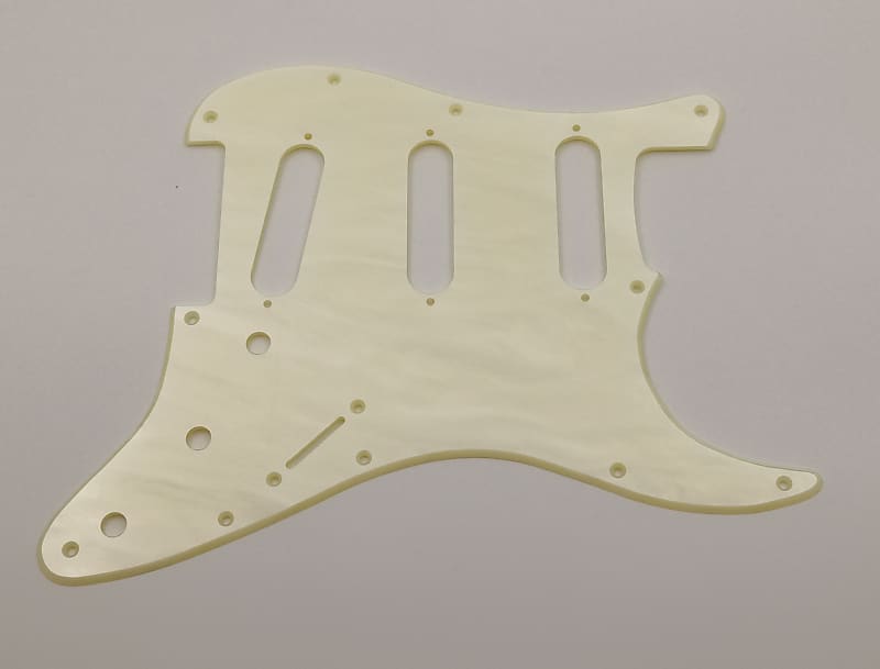 11 hole pearl ivory acrylic pickguard for us/mex fender | Reverb