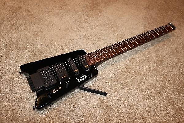 Hohner G3T Headless Guitar with Steinberger Tremelo in Black