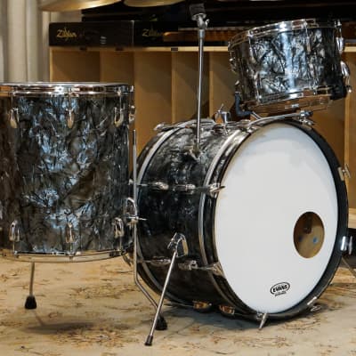Slingerland 12/14/20" Drum Set - 1960s Black Diamond Pearl image 2