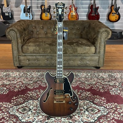 D'Angelico Deluxe Mini DC with Stop-Bar Tailpiece Satin Brown Burst incl. Case + 3,138 kg + NEW image 3