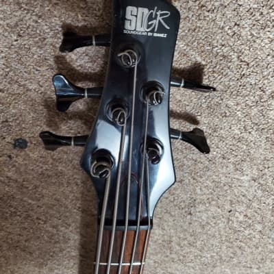1999 MIJ Japanese Ibanez SDGR SR 885 5 String Active Bass Guitar 3 Band Vari-Mid EQ  with hard case image 8