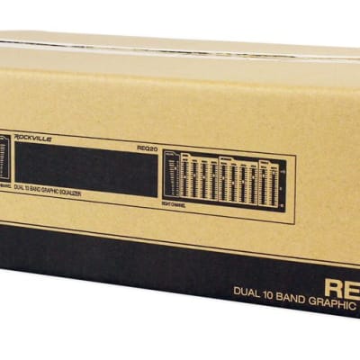 Rockville REQ20 19" Pro Rack Mount Dual 10-Band Graphic Equalizer EQ+VU Meters image 5