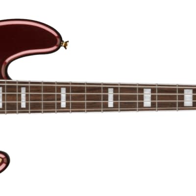 Fender Squier 40th Anniversary Jazz Bass Gold Edition - Ruby Red Metallic image 2