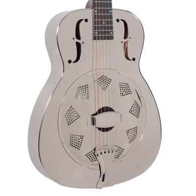 Recording King RM-998-R Metal Body Style-0 Acoustic Resonator Guitar, Nickel-Plated image 2