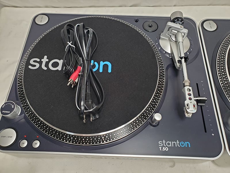 STANTON T-50 BELT DRIVE DJ TURNTABLES SOLD AS A PAIR WITH